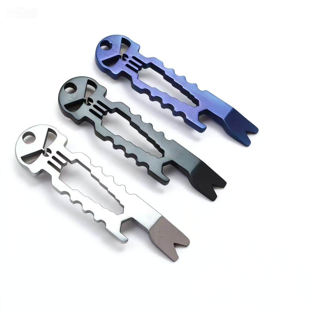 Titanium Pry Bar - Kundenfreundlicher, individuell anpassbarer Laser-Gravur-Logo 8-in-1 Multi-Titan