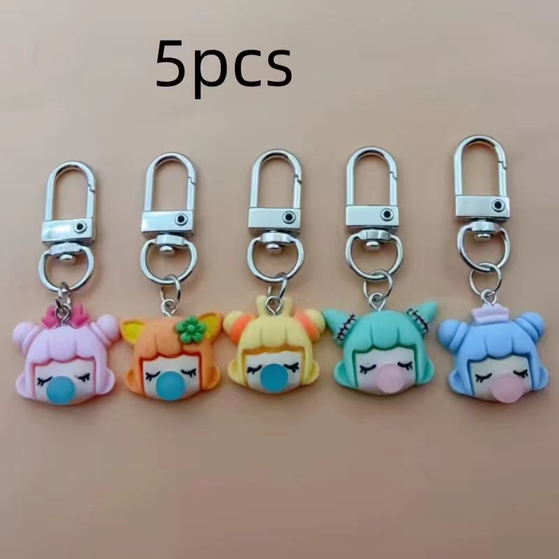 5 Stück Harz-Mädchen-Schlüssel – Carabiner Keychain Bewertung und Preis